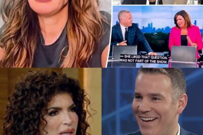 “Let’s just hang up. That’s it.” — Teresa Giudice, after getting pressed about $3 MILLION in tax liens… on live TV. 😳  She straight-up bailed on a WGN9 interview the second the anchor asked about her fraud charges. At first, she played dumb — “Which family are you talking about?” — then dipped faster than her accountant during an audit.