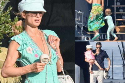 Paris Hilton Stuns in Plunging Dress During Glamorous Family Yacht Getaway in Sardinia
