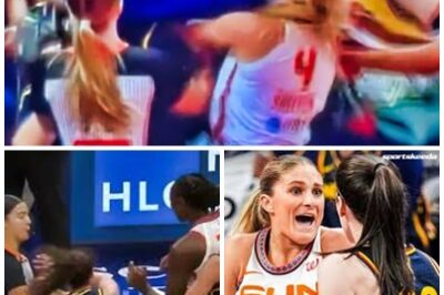 CHAOS ON THE COURT! Sophie Cunningham sparks a massive brawl after a heated exchange with a player who got in Caitlin Clark’s face.