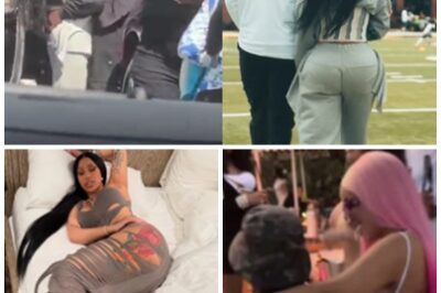 LOVE IN BLOOM? Stefon Diggs and Cardi B’s romance is heating up! Catch the sweetest moment of them sharing romantic hugs and kisses after her surprise visit to his youth football camp!