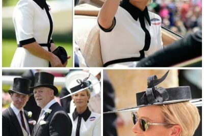 ASCOT STYLE QUEEN! Zara Tindall shines in a breathtaking blue dress and statement accessories, proving she’s one of the best-dressed royals at Ascot. Watch to see more! Eagle-eyed fans spot another Royal Ascot blunder hours after Kate confusion.