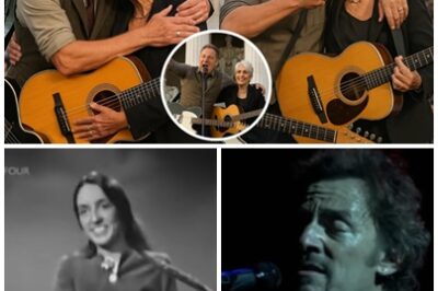 LEGENDARY DUET! Joan Baez and Bruce Springsteen unite for justice at the Lincoln Memorial rally, performing a heart-piercing duet of ‘The Ghost of Tom Joad’ and ‘We Shall Overcome’. A powerful plea for love over hate