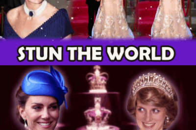 A Princess’s Style Evolution: Princess Catherine’s stunning look combines a flower gown with a precious necklace from Princess Diana’s collection.