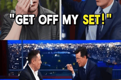 Stephen Colbert just made Elon Musk cry on live TV — and then kicked him off the stage…..