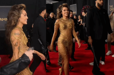 RED CARPET ALERT! Miley Cyrus stuns in daring outfit at Grammy Awards, but fans are buzzing about one tiny detail. What did they spot?