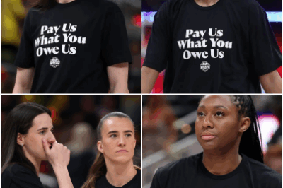 WNBA All-Stars Make Powerful Statement: “Pay Us What You Owe Us” . In a recent match, they even wore jerseys with that saying printed on them to show their determination.
