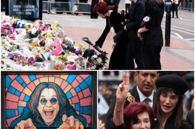 Thousands Pay Tribute to Ozzy Osbourne in Emotional Funeral Procession” Witness the outpouring of love and respect for the metal legend as fans line the streets of Birmingham to bid farewell. Fans chant ‘Ozzy forever’ and Sharon Osbourne lays flowers on star’s final journey through Birmingham