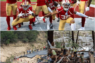 COMPASSION IN ACTION! The 49ers pledge $50 million to help Texas flood victims, and one of their star players takes it a step further by providing ground-level support.