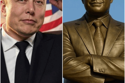 BREAKING: Tesla UNVEILS Giant BRONZE STATUE of Elon Musk at HQ….