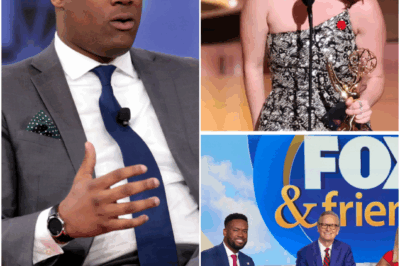 LIVE-TV SHOCKWAVE: The Emmys lit up after Hannah Einbinder’s fiery outburst — but it was Lawrence Jones’s two-word reply on Fox & Friends that left the studio frozen.