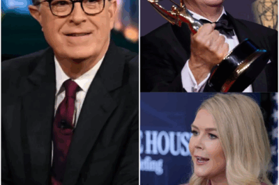 HOLLYWOOD CLASH: Karoline Leavitt demanded Stephen Colbert return his Emmy and leave town — but his 13-word retort left her stunned into silence.