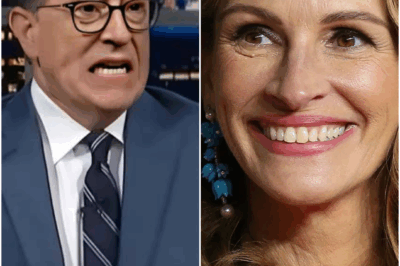 ON-AIR SHOCKER: JULIA ROBERTS WARNS STEPHEN COLBERT — “YOU WON’T LAST PAST MAY” — LIVE AUDIENCE LEFT STUNNED